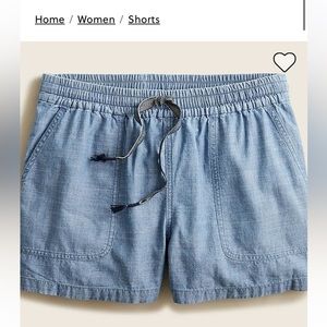 Jcrew chambray seaside shorts